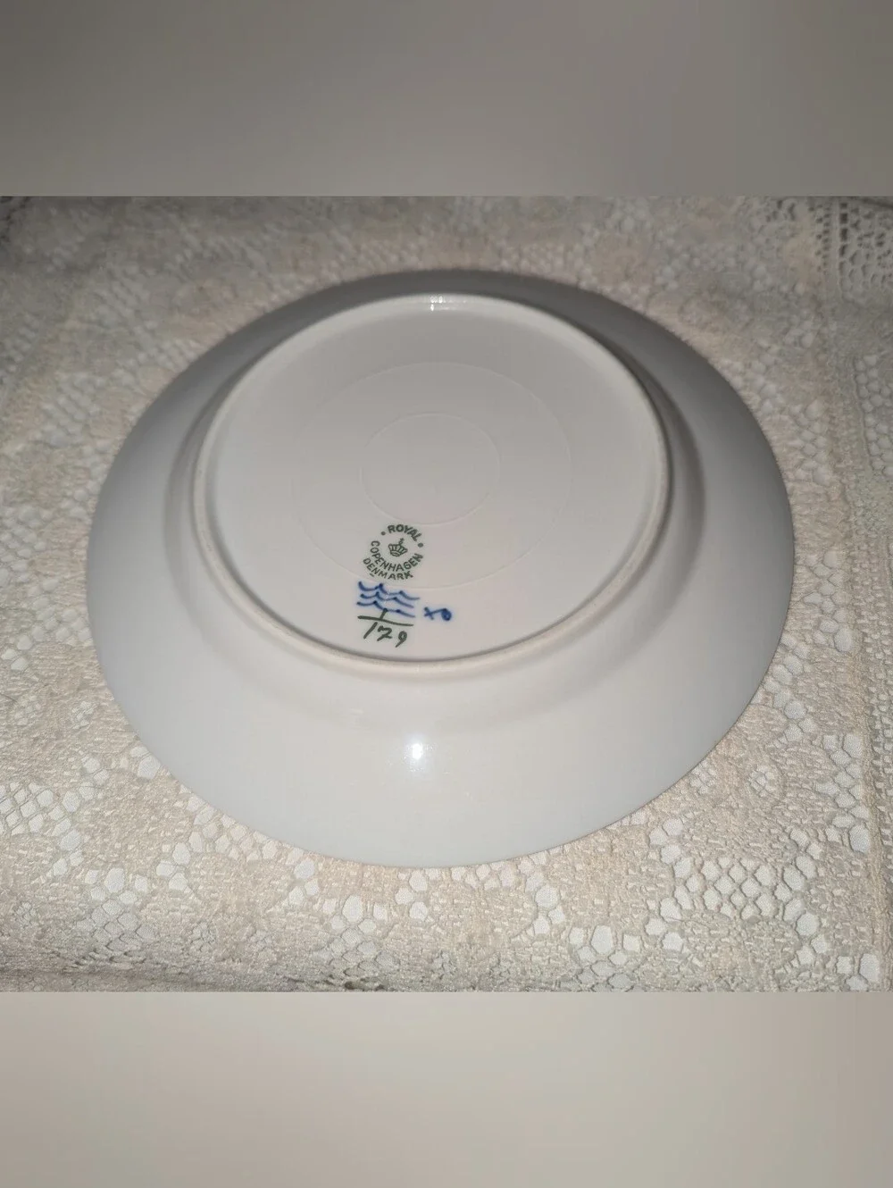 Royal Copenhagen Blue and White Fluted Porcelain Plate #179_7